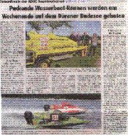 Saisonfinale der ADAC Rennbootserien auf dem Dürener BAdesee