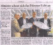 Minister schaut sich das Dürener Licht an