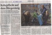 Kehrpflicht auf dem Bürgersteig