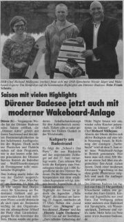 Dürener Badesee jetzt auch mit moderner Wakeboard-Anlage