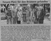 Neuen Platz für den Brunnen gefunden